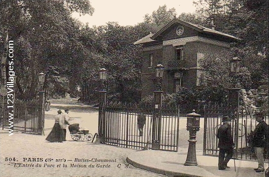 Carte postale de Paris 19ème arrondissement