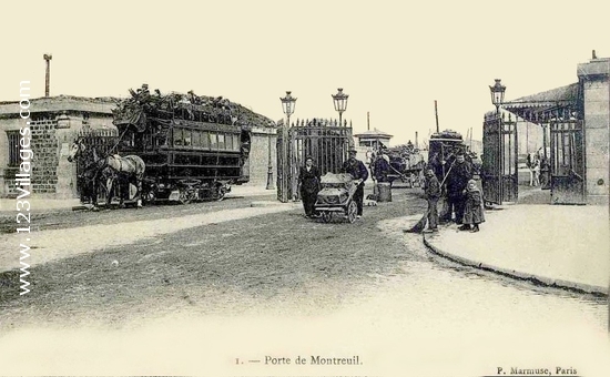 Carte postale de Paris 20ème arrondissement 