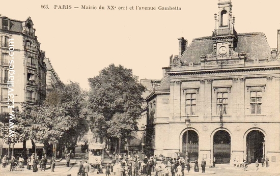 Carte postale de Paris 20ème arrondissement 