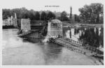 Carte postale Lyon ... Pont détruit 1940. 1944 