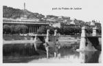 Carte postale Lyon ... Pont détruit 1940. 1944 